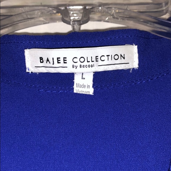 Cobalt blue button down sleeveless top - Picture 4 of 5